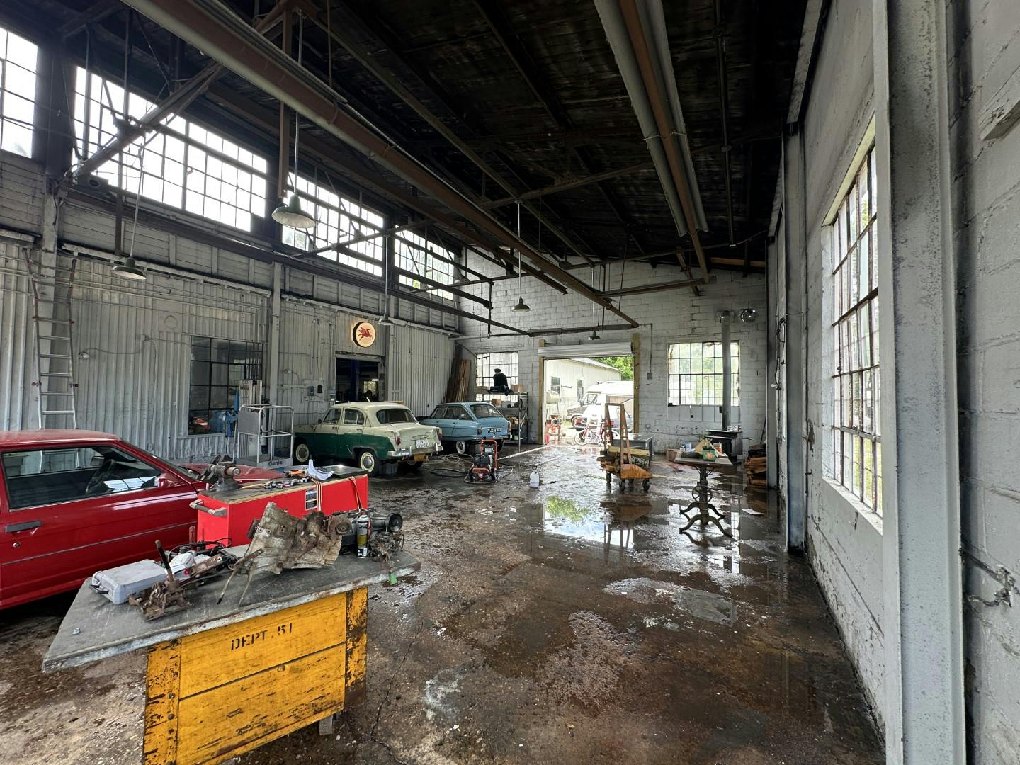 foundry wet washed down