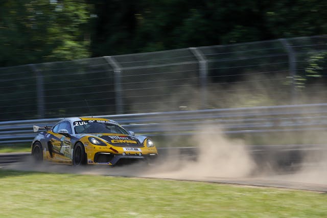 Nürburgring 2025 24 hours Porsche Cayman dust
