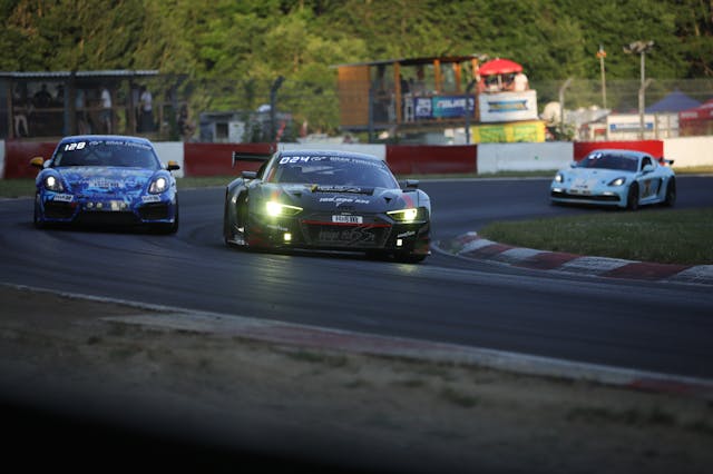 Nürburgring 2025 24 hours Audi R8 Porsche Cayman