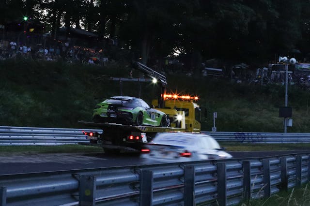 Nürburgring 2025 24 hours Mercedes AMG GT Wrecker