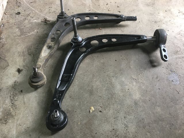 vintage bmw control arms old and new