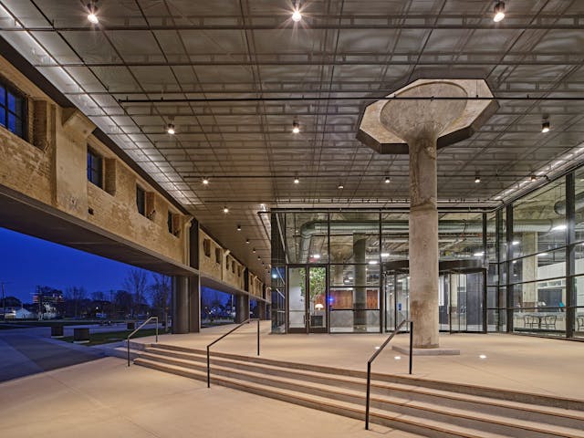 Newlab at Michigan Central interior book depository restored