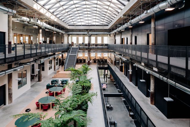 Newlab at Michigan Central interior book depository restored