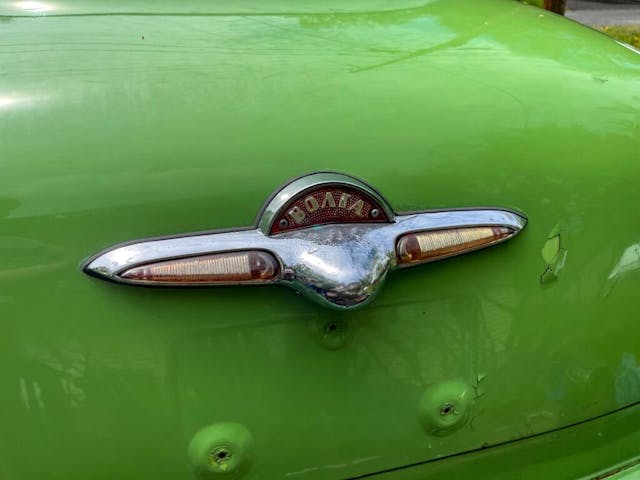 GAZ Volga interior rear badge