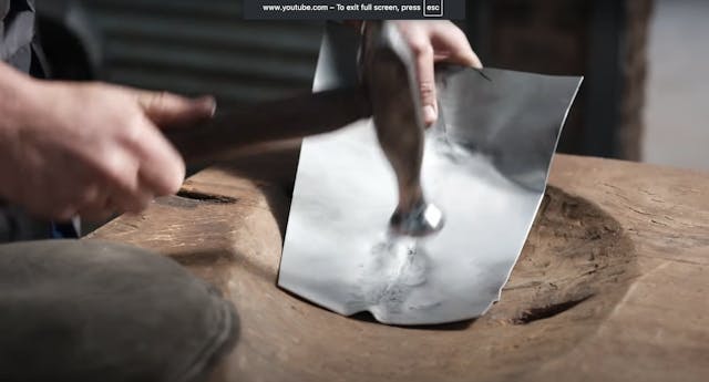 Shrinking metal in a stump