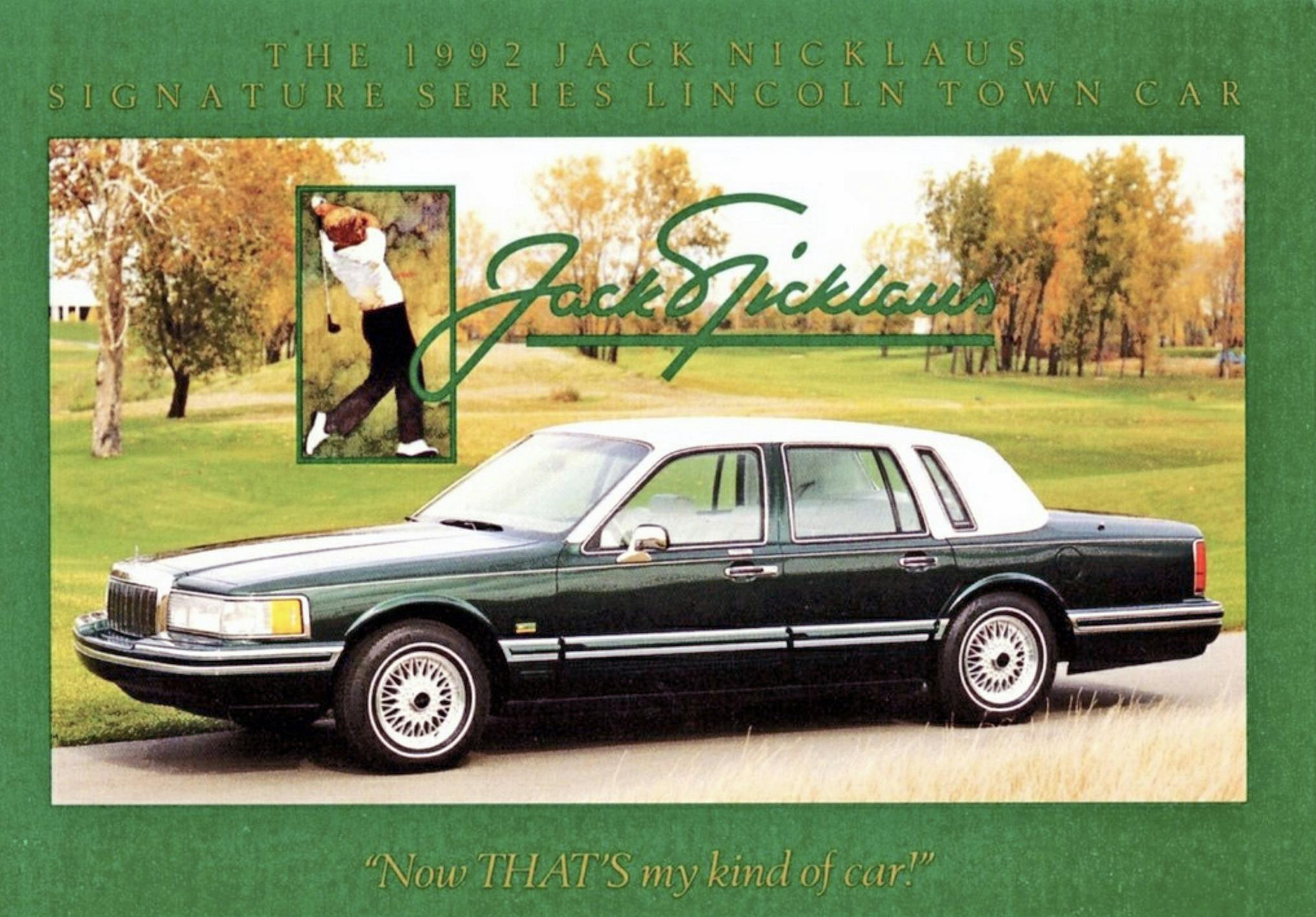 Jack Nicklaus Town Car Signature Series ad