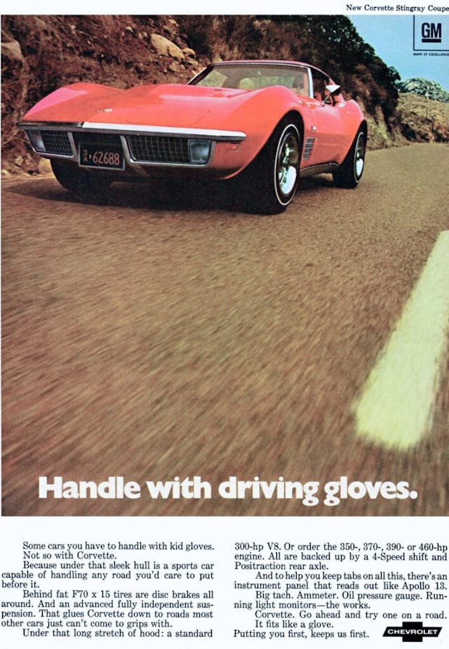 1970 Corvette advertising touted the 460-hp LS7