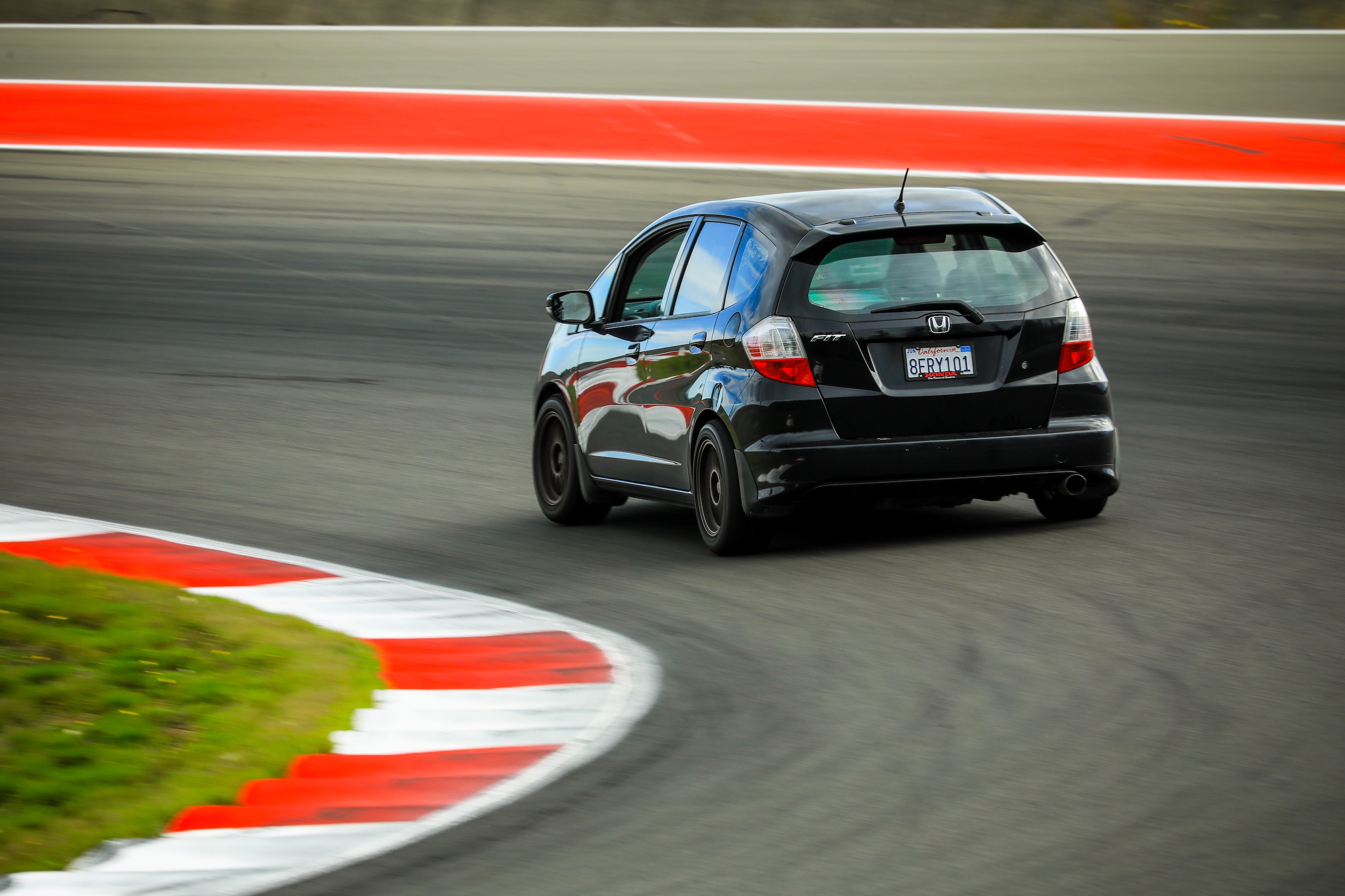 Honda Fit cornering action