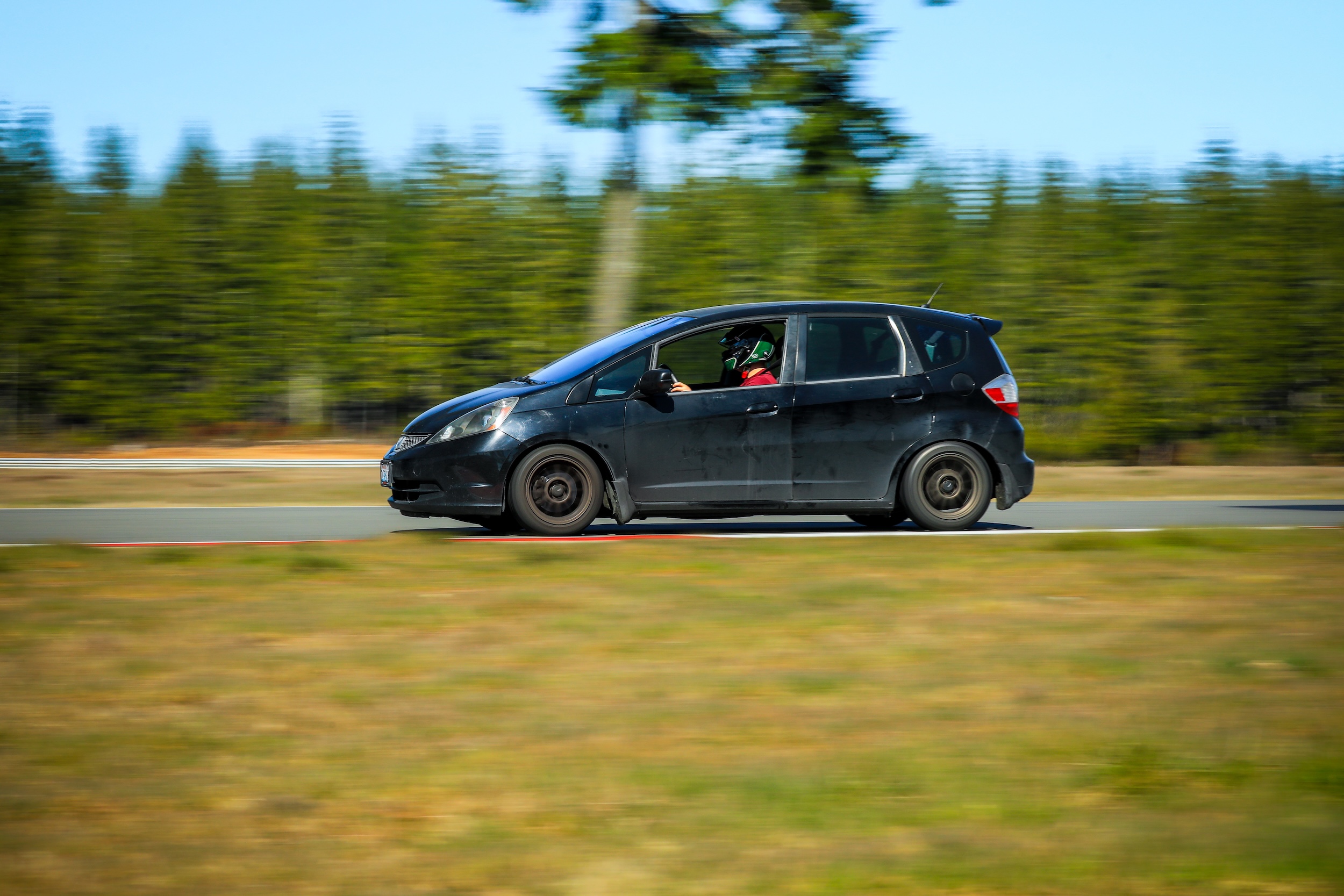 Tommy Parry Honda Fit Track side