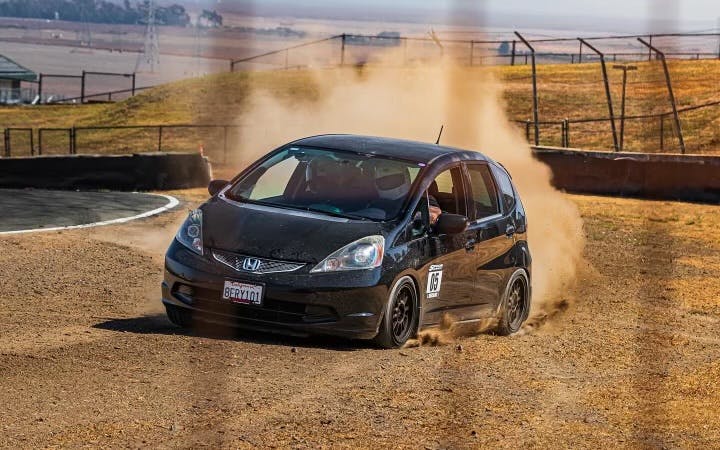 Honda Fit off road dirt action