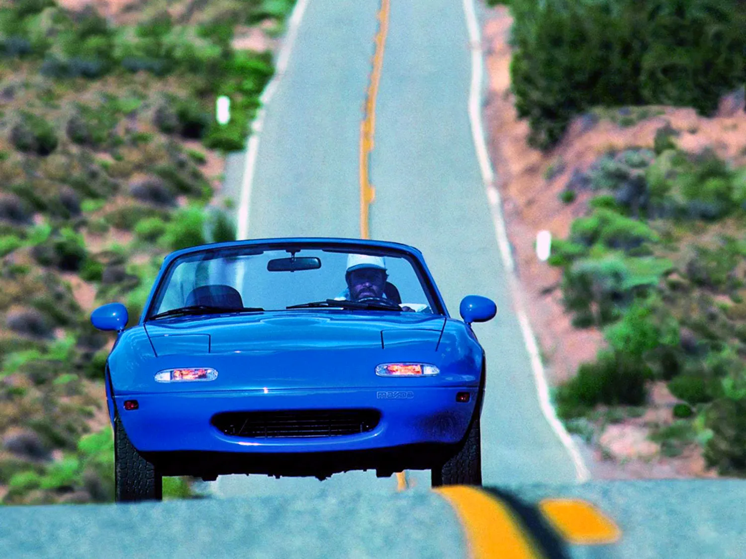 1990 NA Miata blue frontal
