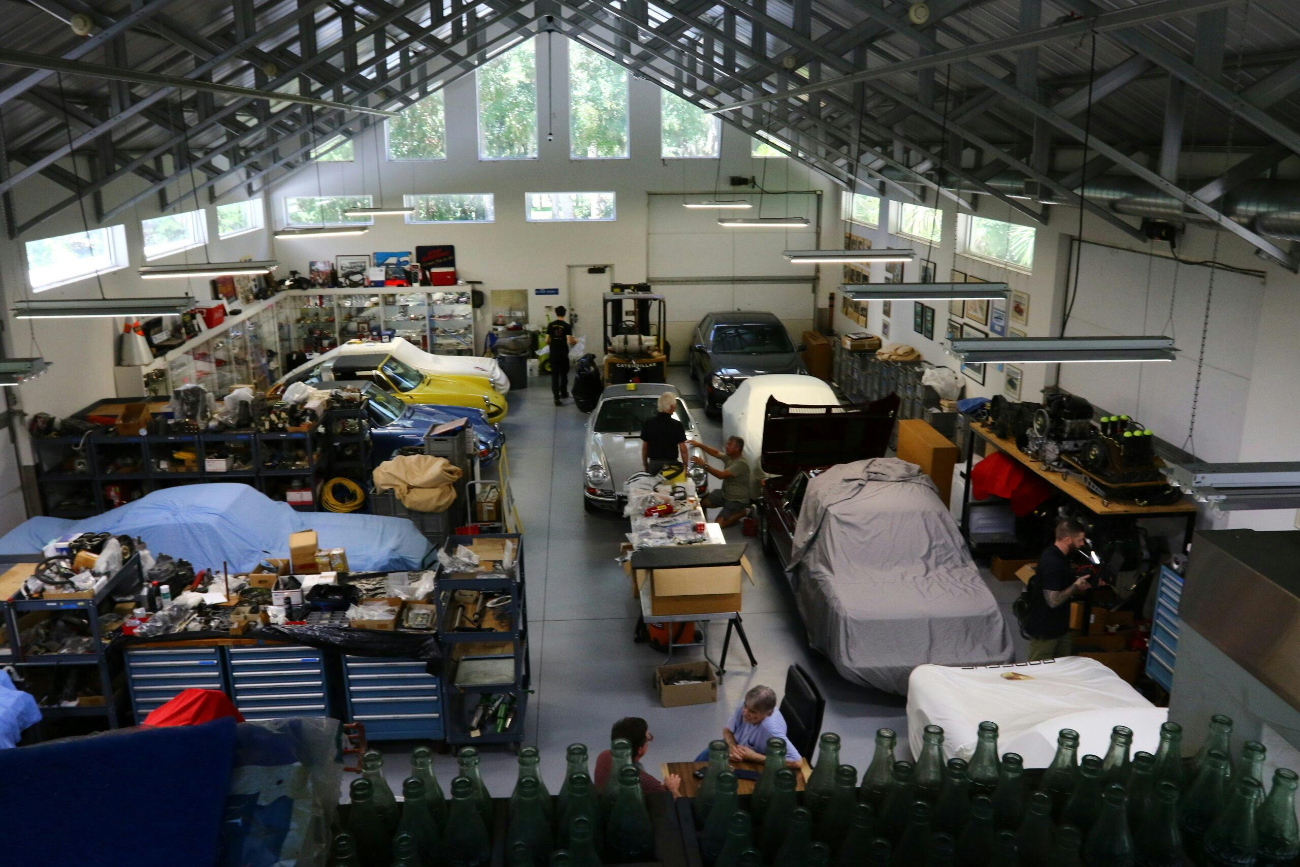 David Glenn Classic Motorsports Porsche Collection high angle