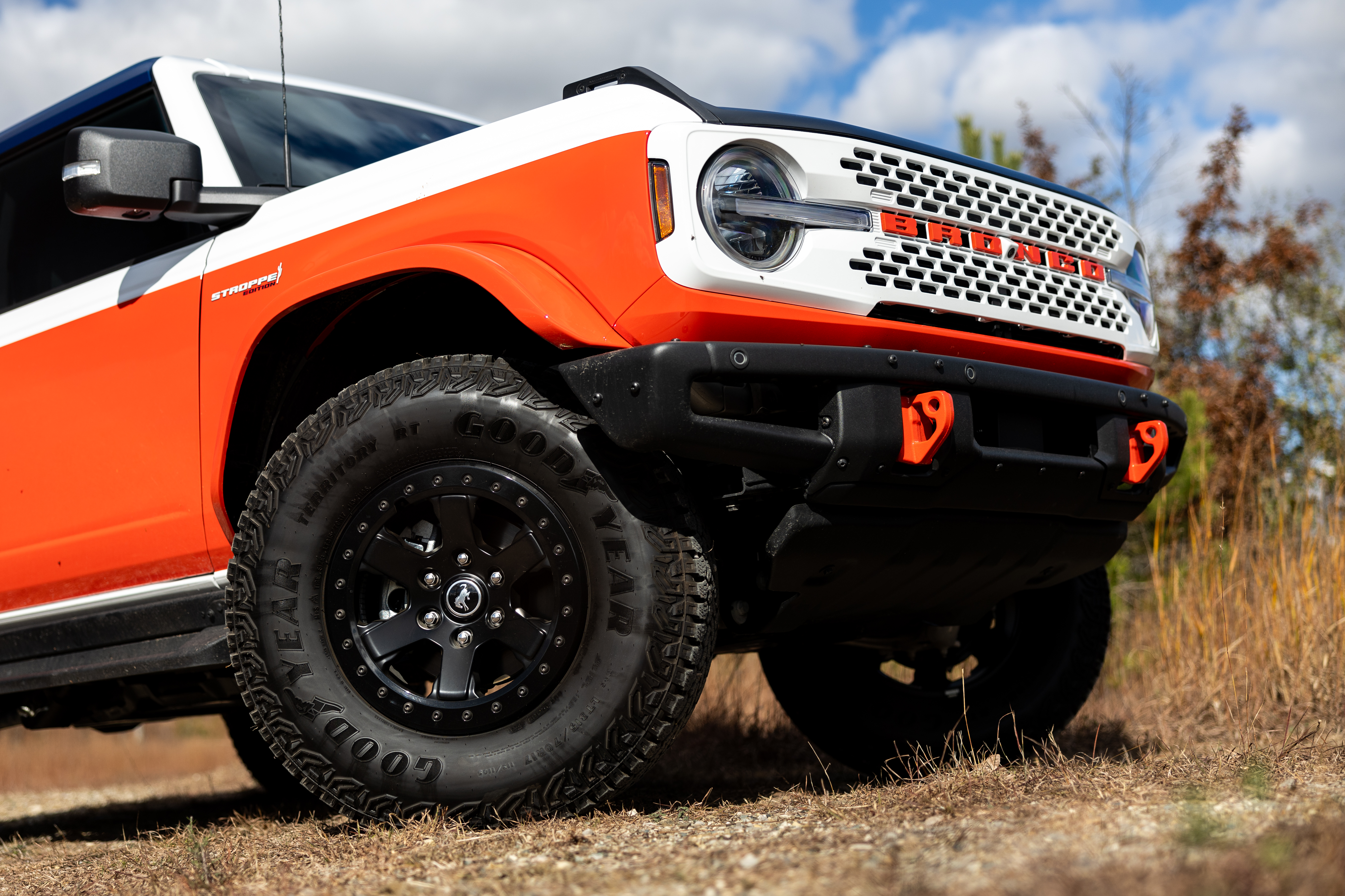 Bronco Stroppe Edition low angle front corner