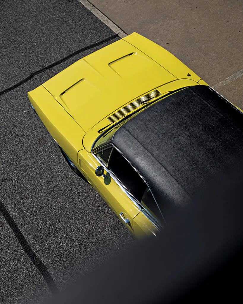 Dodge Charger high angle hood