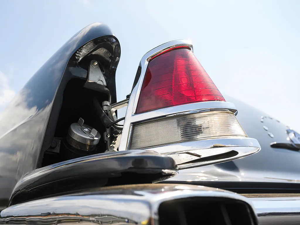 Continental Mark II taillight gas tank cap detail