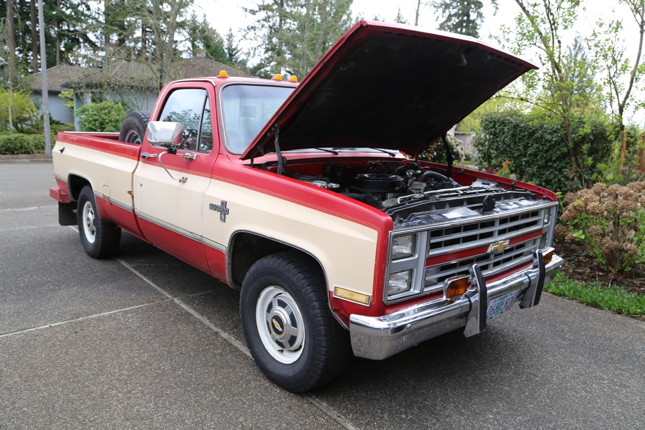 Chevy C10 hood up