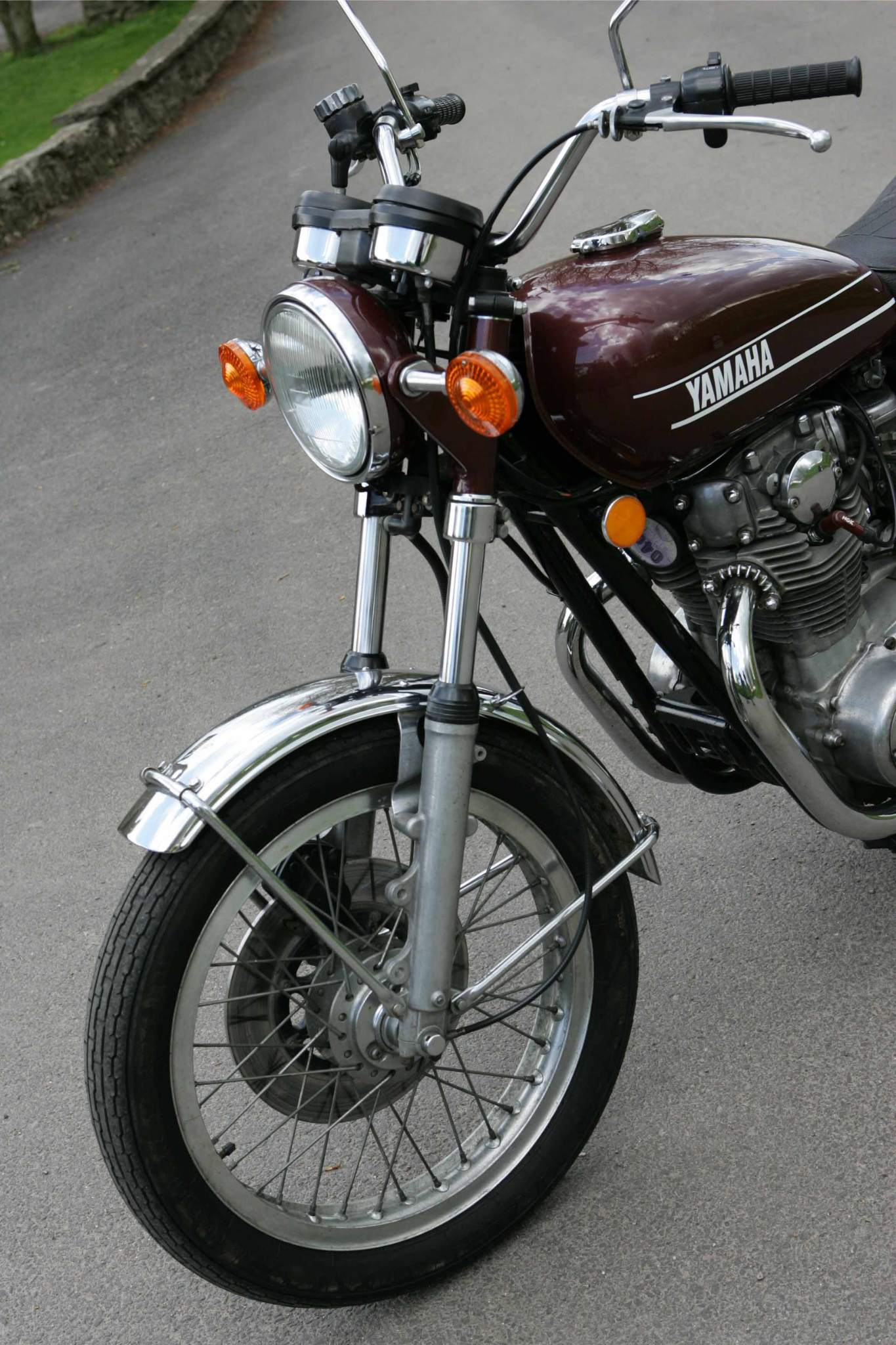 YAMAHA TX500 純正タンク サイドカバー TX750 TX650