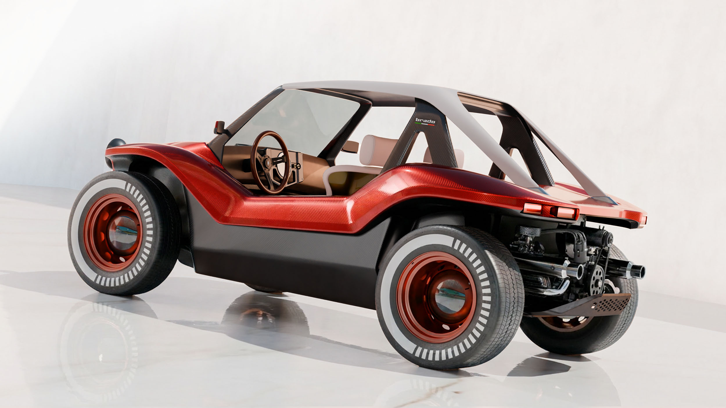 Brado Carbon Buggy：義大利打造復古靈魂與現代科技結合的碳纖維沙灘越野車