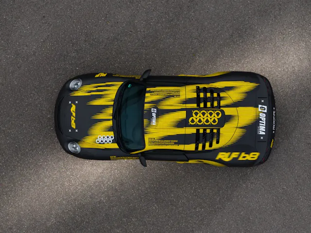 RUF CTR3 with B8 engine top down